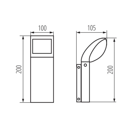 Свет для улицы — Садовый настенный светильник Kanlux ABETE LED EL 20 GR 36572 купить в 