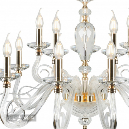 Люстры подвесные — Подвесная люстра iLamp P2328-10+5 GD купить в 