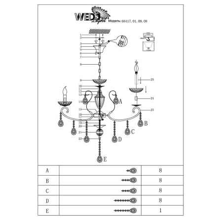 Люстры подвесные — Подвесная люстра Seven Fires Majssana 66417.01.09.08 купить в 