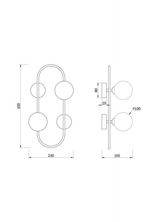 Настенные бра — Бра Freya FR5233WL-02BS купить в 