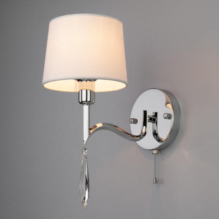 Настенные бра — Бра Eurosvet 10127/1 хром/прозрачный хрусталь Strotskis (10093/1) купить в  Настенные бра — Бра Eurosvet 10127/1 хром/прозрачный хрусталь Strotskis (10093/1) купить в