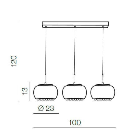 Подвесные светильники — Подвесной светильник Azzardo Burn 3 line AZ2454 купить в 