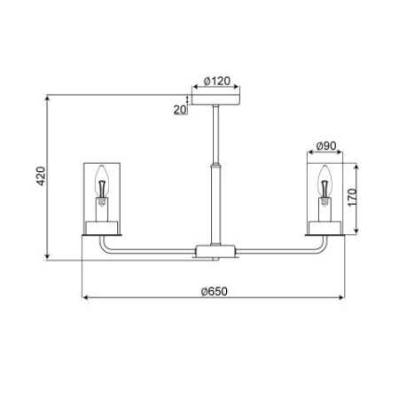 Люстры на штанге — Люстра на штанге Vele Luce VL1924L08 купить в 