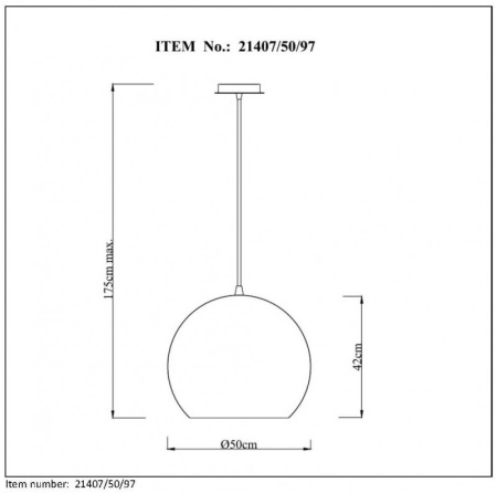 Подвесные светильники — Подвесной светильник LUCIDE 21407/50/97 купить в 