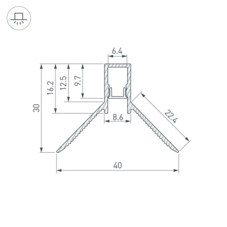 Профили для светодиодных лент — Профиль Arlight 043161 купить в  Профили для светодиодных лент — Профиль Arlight 043161 купить в