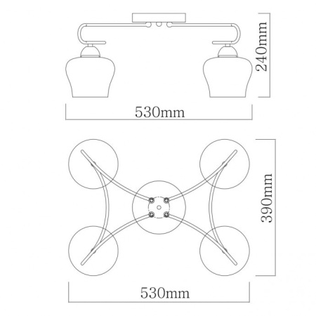 Люстры накладные — Накладная люстра DeMarkt 324017704 купить в  Люстры накладные — Накладная люстра DeMarkt 324017704 купить в