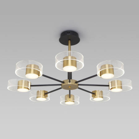Люстры на штанге — Люстра на штанге Eurosvet 90244/8 черный/золото купить в  Люстры на штанге — Люстра на штанге Eurosvet 90244/8 черный/золото купить в