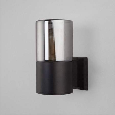 Уличные настенные светильники — Светильник настенный Elektrostandard Roil (35125/U) чёрный/дымчатый плафон купить в 