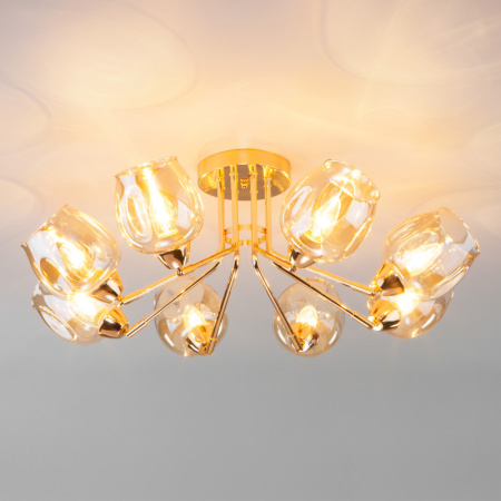 Люстры на штанге — Люстра на штанге Eurosvet 30164/8 золото купить в 