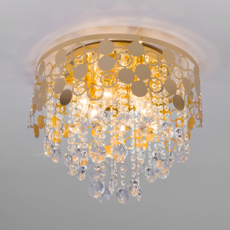 Люстры каскадные — Каскадная люстра Eurosvet 10123/6 золото/прозрачный хрусталь Strotskis Smart (10114/6) купить в 