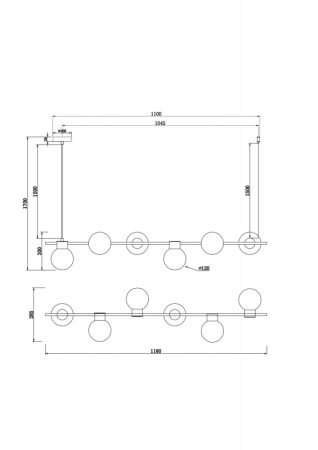 Люстры подвесные — Подвесная люстра Freya FR5232PL-06B1 купить в 