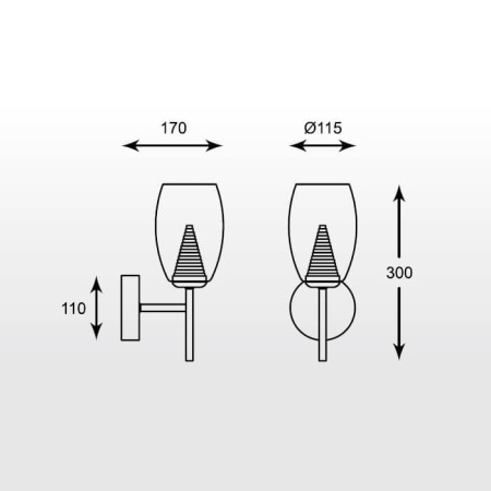Настенные бра — Настенный светильник Zumaline Enzo MB1622-1Clear купить в 