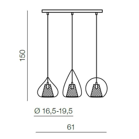 Подвесные светильники — Подвесной светильник Azzardo Gordon 4 line AZ2170 купить в 