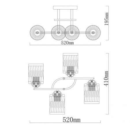 Люстры на штанге — Люстра на штанге DeMarkt 106011004 купить в 