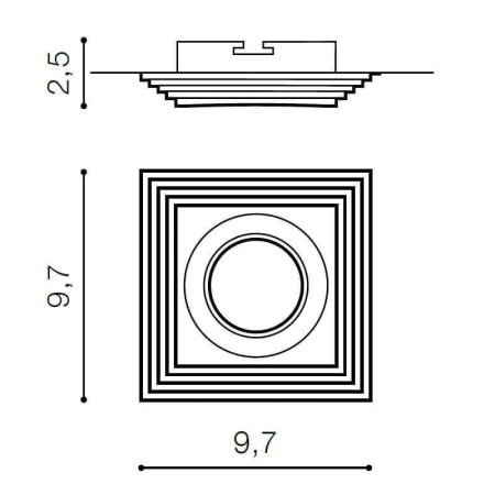 Cветильники потолочные встраиваемые — Встраиваемый светильник Azzardo Luciano Round AZ1549 купить в  Cветильники потолочные встраиваемые — Встраиваемый светильник Azzardo Luciano Round AZ1549 купить в