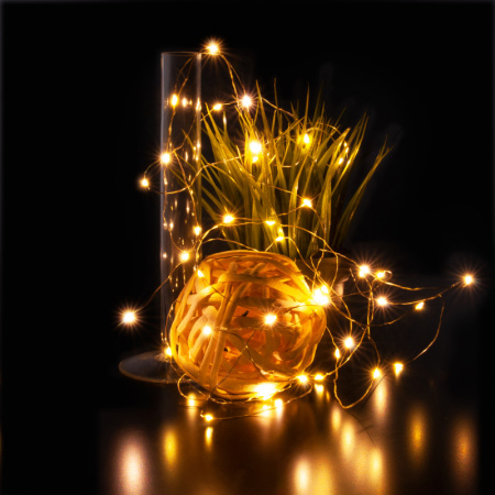 Светодиодные нити — Светодиодная нить Eurosvet 400-007 теплый белый 5м IP20 купить в 