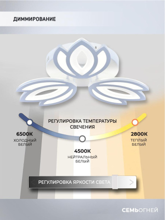 Потолочные люстры — Потолочная светодиодная люстра Seven Fires Erdin SF5043/3C-WT купить в  Потолочные люстры — Потолочная светодиодная люстра Seven Fires Erdin SF5043/3C-WT купить в