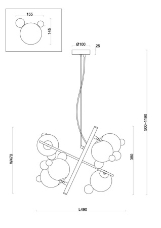 Люстры подвесные — Подвесная люстра Freya FR5374PL-06BS купить в 
