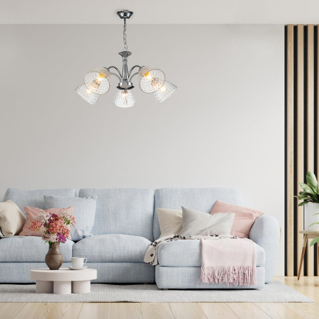 Люстры подвесные — Подвесная люстра Escada Freesia 658/5PL Chrome купить в  Люстры подвесные — Подвесная люстра Escada Freesia 658/5PL Chrome купить в