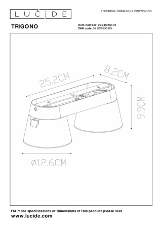 Споты — Спот LUCIDE 09936/02/31 купить в 