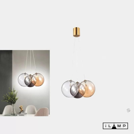 Люстры подвесные — Подвесная люстра iLamp Drop 8110P/3 BR-MLT купить в  Люстры подвесные — Подвесная люстра iLamp Drop 8110P/3 BR-MLT купить в