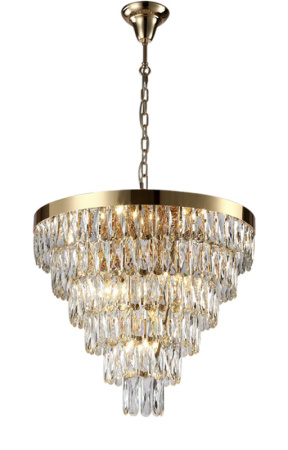 Люстры каскадные — Каскадная люстра Crystal Lux ABIGAIL SP-PL15 D620 GOLD/TRANSPARENT купить в 