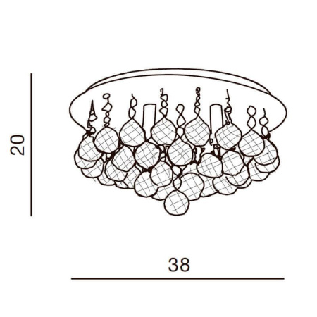 Потолочные люстры — Потолочная люстра Azzardo Bolla 38 AZ1286 купить в 