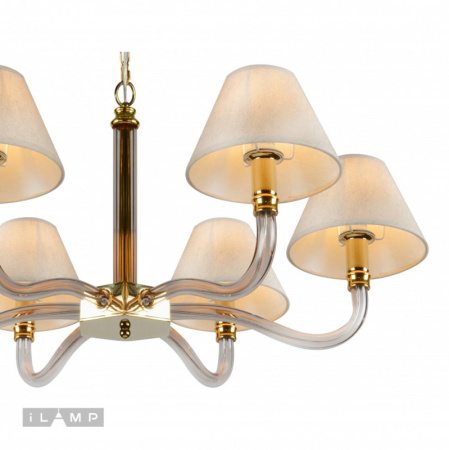 Люстры подвесные — Подвесная люстра iLamp YT2043-6 GD+Coffee купить в 