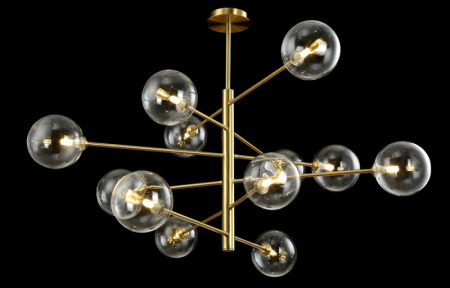 Люстры на штанге — Люстра на штанге Crystal Lux MARZO SP12 BRONZE/TRANSPARENTE купить в 