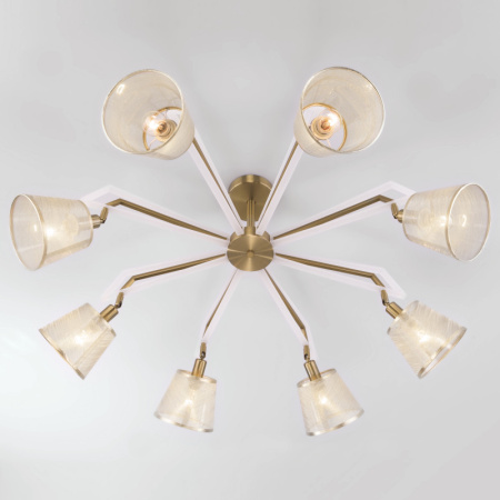 Люстры на штанге — Люстра на штанге Eurosvet 60082/8 золотая бронза купить в 