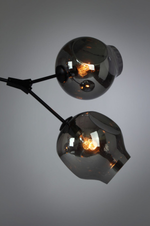 Люстры подвесные — Подвесная люстра Cosmo 1212S-5 дымчатый/черный купить в 