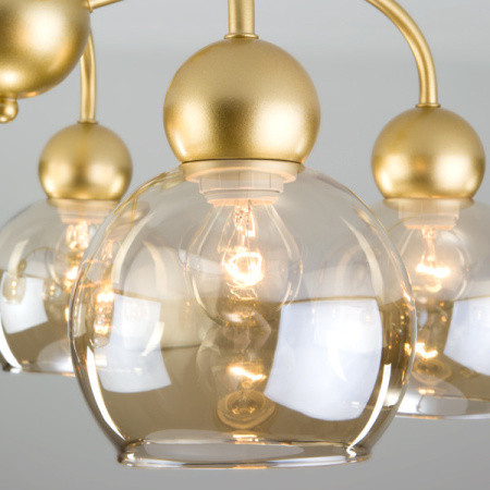 Люстры на штанге — Люстра на штанге Eurosvet 30148/5 перламутровое золото купить в 