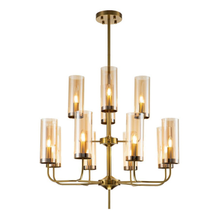 Люстры на штанге — Подвесная люстра Indigo Balletto 13014/12R Brass V000254 купить в  Люстры на штанге — Подвесная люстра Indigo Balletto 13014/12R Brass V000254 купить в