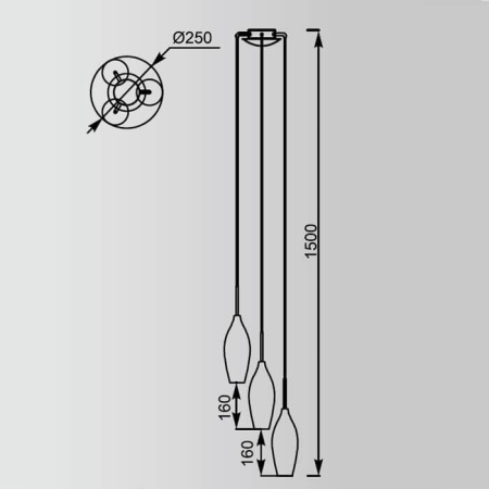 Подвесные светильники — Подвесной светильник Zumaline Champagne MD2101A-3S купить в 