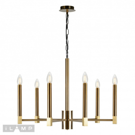 Люстры подвесные — Подвесная люстра iLamp S1002/6 GD купить в 