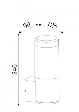 Уличные настенные светильники — Светильник настенный Maytoni O590WL-L8B4K купить в 