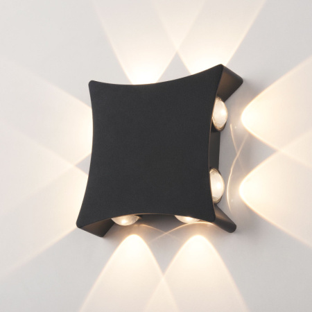 Уличные настенные светильники — Светильник настенный Elektrostandard 1631 TECHNO LED Чёрный купить в 