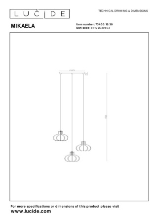 Люстры каскадные — Каскадная люстра LUCIDE 73400/13/30 купить в 