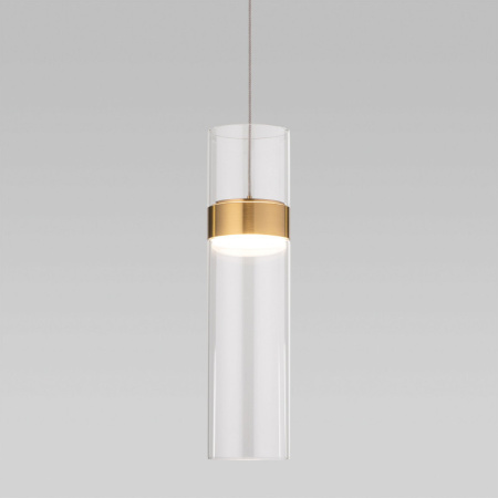 Подвесные светильники — Подвесной светильник Eurosvet 50244/1 LED латунь/прозрачный купить в 