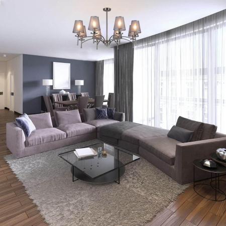 Люстры на штанге — Подвесная люстра Escada Faith 694/8PL Nickel купить в  Люстры на штанге — Подвесная люстра Escada Faith 694/8PL Nickel купить в