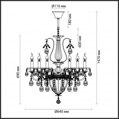 Люстры подвесные — Подвесная люстра Odeon Light 4724/6 купить в  Люстры подвесные — Подвесная люстра Odeon Light 4724/6 купить в