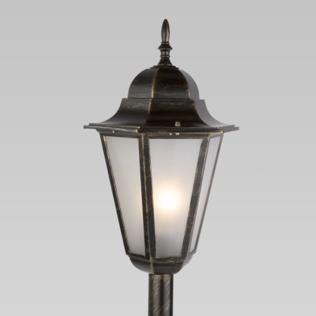 Высокие уличные фонари — Садово-парковый светильник Elektrostandard GL 1014F черное золото купить в 