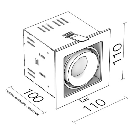 Встраиваемые точечные светильники — Встраиваемый светильник LeDron ON 201-9W WH-BK купить в 