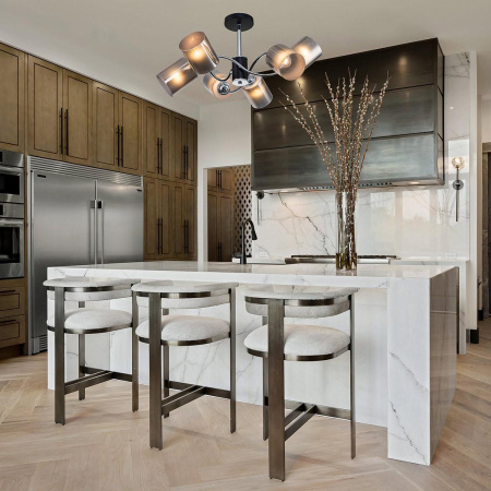 Люстры на штанге — Потолочная люстра Escada Smog 661/6PL купить в  Люстры на штанге — Потолочная люстра Escada Smog 661/6PL купить в