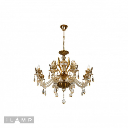 Люстры подвесные — Подвесная люстра iLamp 61078-8 BR купить в 