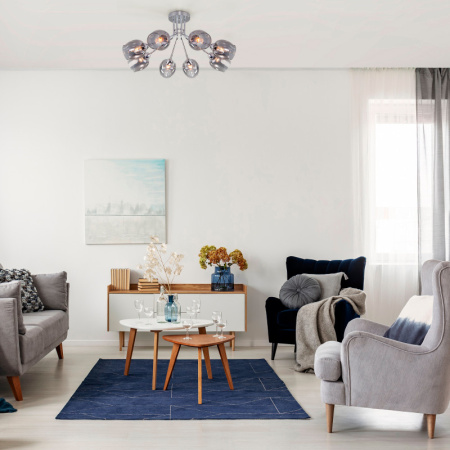 Люстры на штанге — Люстра на штанге Eurosvet 30164/8 хром купить в 