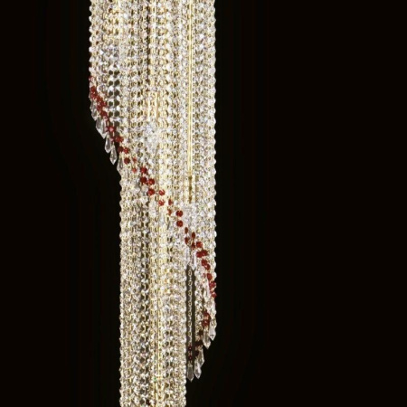 Люстры каскадные — Каскадная люстра Artglass Spiral 400X2300 White CE купить в 