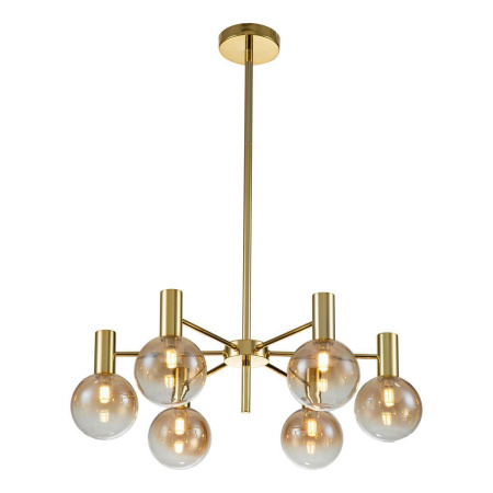 Люстры на штанге — Подвесная люстра Indigo Collana 13015/6R Gold V000220 купить в  Люстры на штанге — Подвесная люстра Indigo Collana 13015/6R Gold V000220 купить в