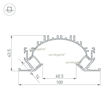 Профили для светодиодных лент — Профиль Arlight 036364 купить в  Профили для светодиодных лент — Профиль Arlight 036364 купить в