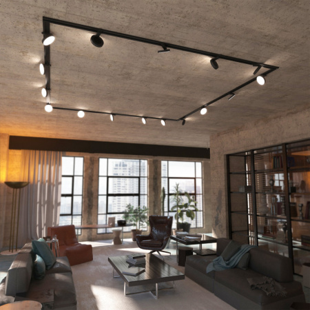 Трековые светильники — Светильник на шине Elektrostandard Pila черный 12W 4200K (85078/01) однофазный купить в 